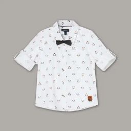 Juniors by Lifestyle White Cotton Printed Full Sleeves Shirt-picture-47