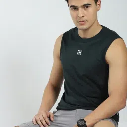 Rock.It Teal Green Slim Fit Tank Tee image 5