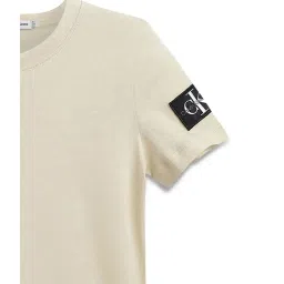Calvin Klein Jeans Kids Beige Logo Print T-Shirt image 3