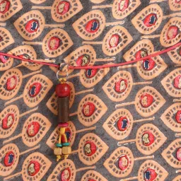 The Magic Wand Kids Peach & Grey Cotton Printed Dress image 3