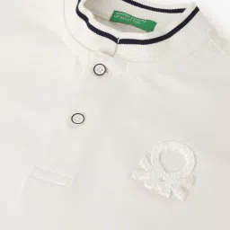 United Colors of Benetton Kids White Logo T-Shirt image 3