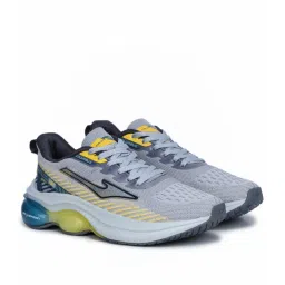 Columbus Men's Grey & Mustard Running Shoes image 3