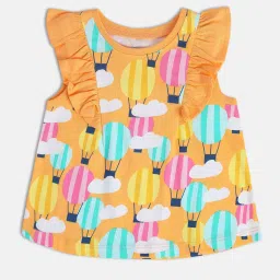 MINIKLUB Kids Orange Printed Top image 3