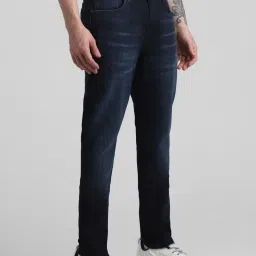 Jack & Jones Dark Blue Denim Cotton Skinny Fit Jeans image 3