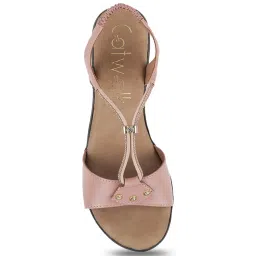 Catwalk Women's Pink Sling Back Wedges image 3