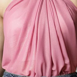 Global Republic Pink Silk Embroidered Stole image 3