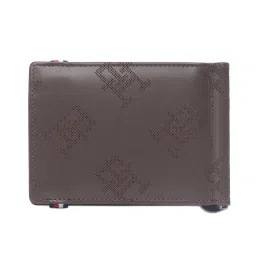 Tommy Hilfiger Brown Acropolis Leather Textured Money Clip image 3