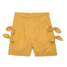 Under Fourteen Only Kids Yellow Solid Shorts-image-14
