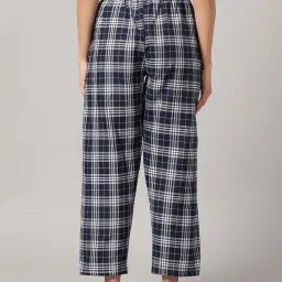 Kryptic Navy & Maroon Cotton Checks Lounge Pants (Pack Of 2) image 3