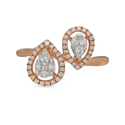 Malabar Gold and Diamonds 18k Rose Diamond Ring for Women image 3