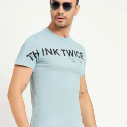 Camla Blue Regular Fit Printed T-Shirt-picture-46