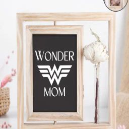FNP Multicolor MDF Printed Wonder Mom Rotating Photoframe-picture-48