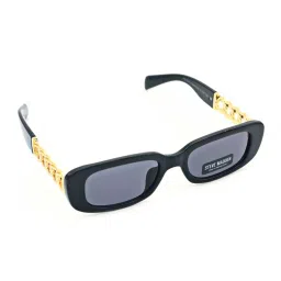 STEVE MADDEN Black Oversize Irregular Sunglasses for Women image 3