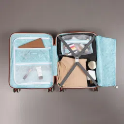 Uppercase Rock Green Textured Small Hard Cabin Trolley Bag image 3