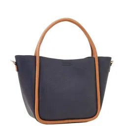 Accessorize London Navy Solid Medium Handbag image 3