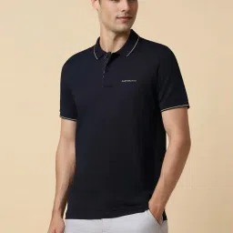 Allen Solly Navy Cotton Regular Fit Polo T-Shirt image 3