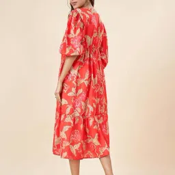 Akkriti by Pantaloons Red Printed A-Line Dress image 2
