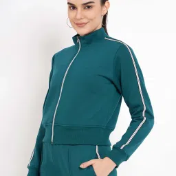 BRINNS Teal Fleece Front Open Jacket image 3