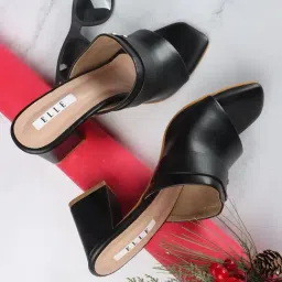 Elle Women's Black Casual Sandals-image-25
