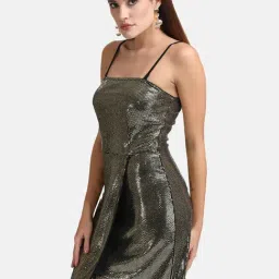 Kazo Gold Embellished Wrap Dress image 3