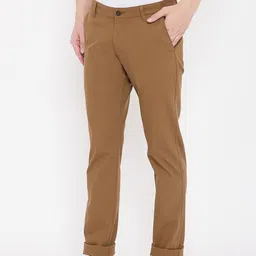 Duke Men Khaki Slim Fit Chinos Trousers image 2