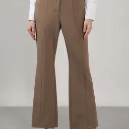 Vero Moda Brown Flared Trousers-image-89