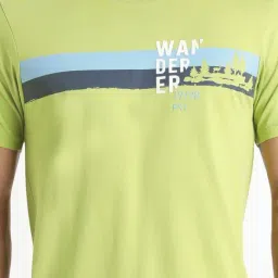 Wildcraft Green Cotton Regular Fit Printed T-Shirt image 5
