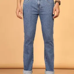 Wrangler Blue Slim Fit Lightly Washed Jeans-picture-35