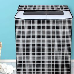 DREAM CARE Black Printed Dustproof & Waterproof Semi-Automatic Washing Machine Cover 6Kg-picture-13