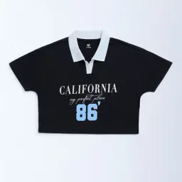 Y&F Kids by Westside Black Text Design Cotton T-Shirt-picture-37