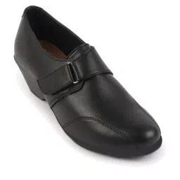 Fausto Women's Black Wedge Loafers image 2