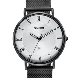 Sonata Men Embellished Dial & Stainless Steel Straps Analogue Watch 77142NM01-picture-27
