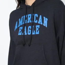 American Eagle Outfitters Navy Graphic Print Hoodie image 5