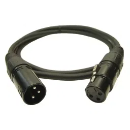 RS PRO Male 3 Pin XLR to Female 3 Pin XLR Cable Black 2 m, 1893944-image-61