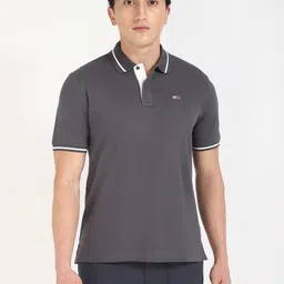 Tommy Hilfiger Men Solid Polo Collar Cotton T-shirt-picture-41