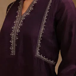 Soch Women Ethnic Motifs Embroidered V-Neck Kurti image 5