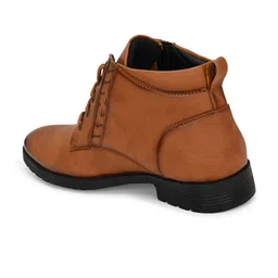 Vellinto Men Round-Toe Block-Heeled Regular Lace-Ups Boots image 5