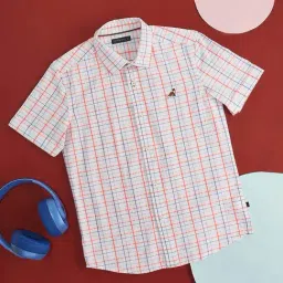 Pantaloons Junior White Cotton Chequered Shirt-picture-42