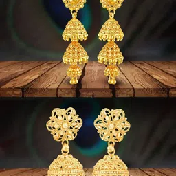 VIVASTRI Women Gold-Plated Alloy Earrings-picture-30