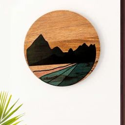 ExclusiveLane Brown Wood Mountain Retreat Decorative Wall Plate Hanging-picture-5