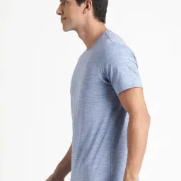Wildcraft Blue Regular Fit Texture T-Shirt image 3