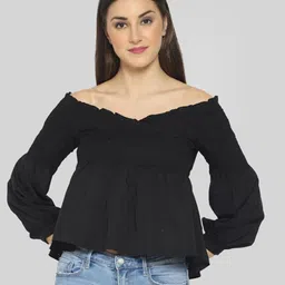 fuchsia PRETTY LOVING THING Puff Sleeve Empire Top-picture-28