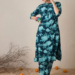 Indo Era Printed Three-Quarter Sleeves Tunic With Palazzo image 3