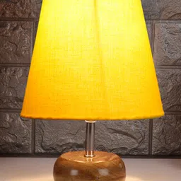 Devansh Cotton Round Brown Small Natural Table Lamp - Yellow-picture-16