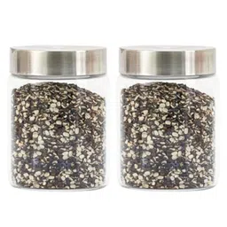 Femora Borosilicate Glass Screw Jar With Steel Lid, 350 ml, Set of 2-picture-12