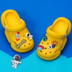 Yellow Bee Rubber Space Applique Detailed Slingback Clogs - Yellow-picture-48