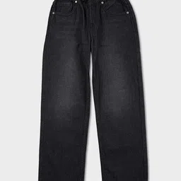 Pepe Jeans 100% Cotton Woven Full Length Mid Rise Solid Color Jeans - Black image 1
