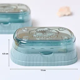 Voncasa Plastic Teal Soap Dish Holders - Blue image 2