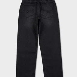 Pepe Jeans 100% Cotton Woven Full Length Mid Rise Solid Color Jeans - Black image 2