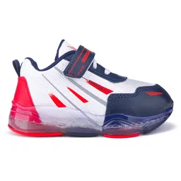 BERSACHE Colour Blocked & Mesh Detailed Velcro Closure LED Shoes - Blue image 3